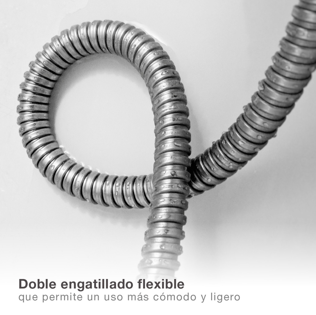 Flexo ducha acero inoxidable cromado 1.5M