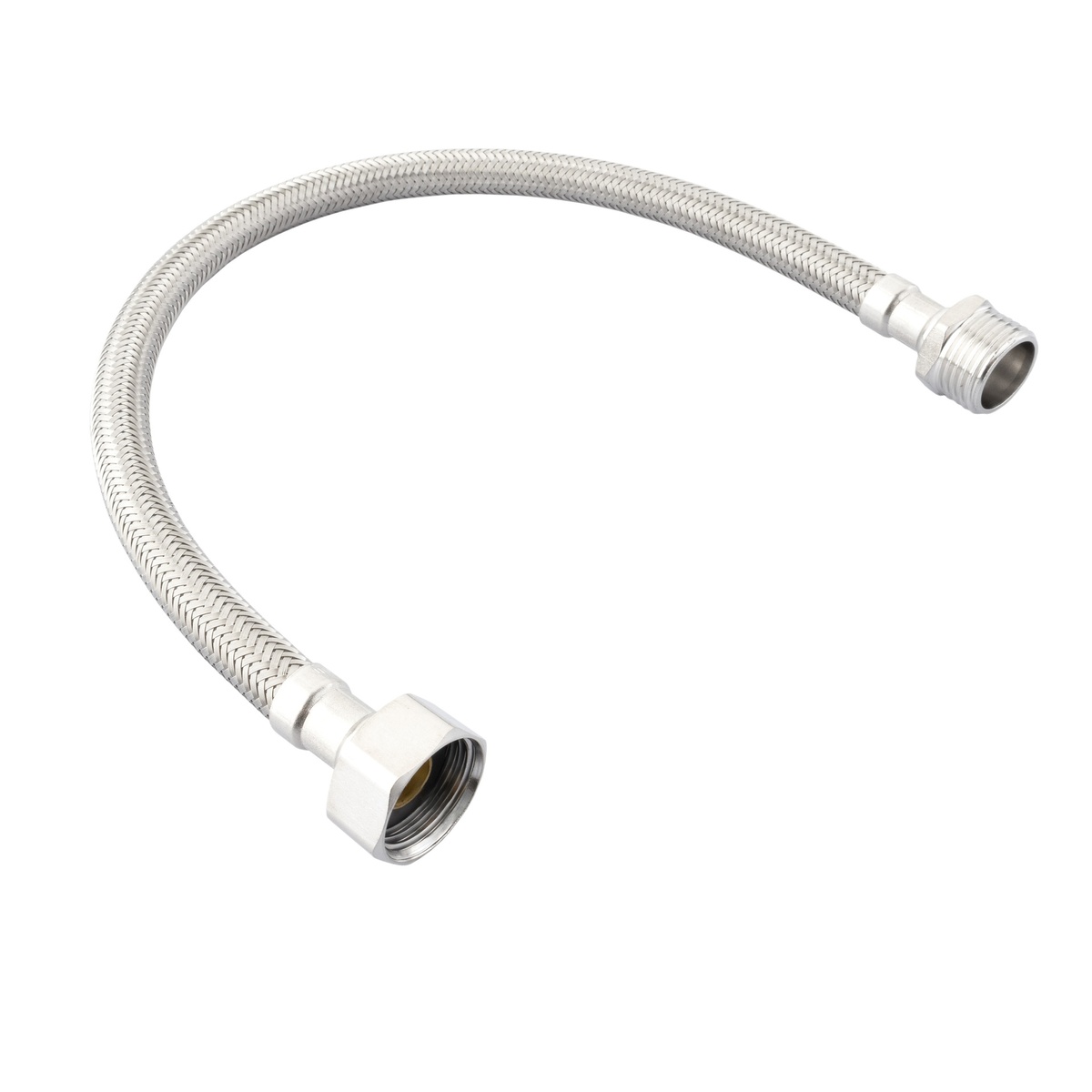 Latiguillo acero inox DN8 H1/2"xM1/2" 40cm