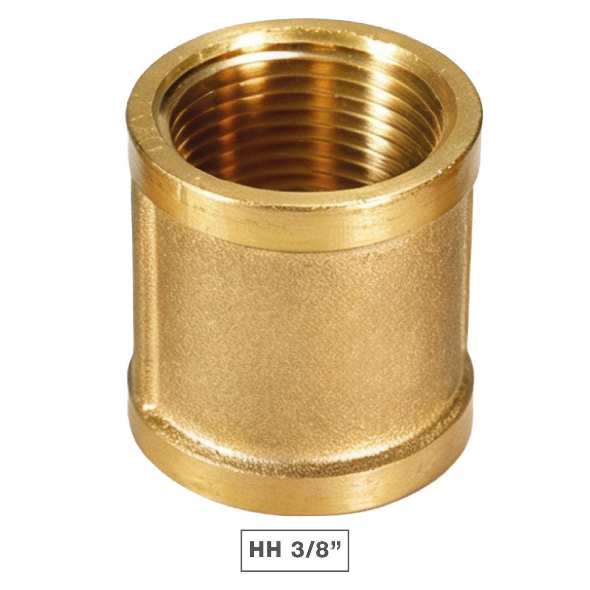 Manguito latón HH 3/8" - 10u caja