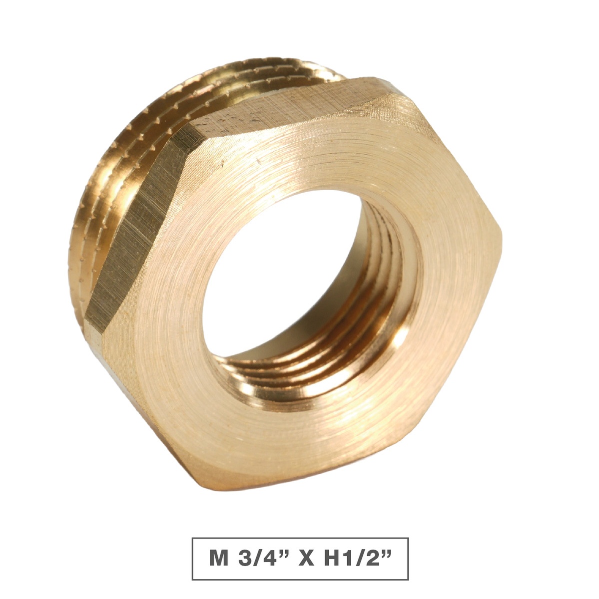Reducción hexagonal latón M1"xH1/2" - 10u caja