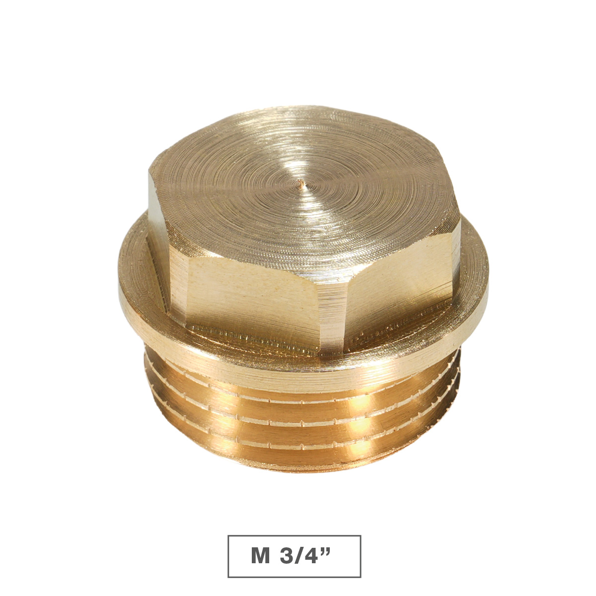 Tampão de latão M 3/4" - 10un caixa