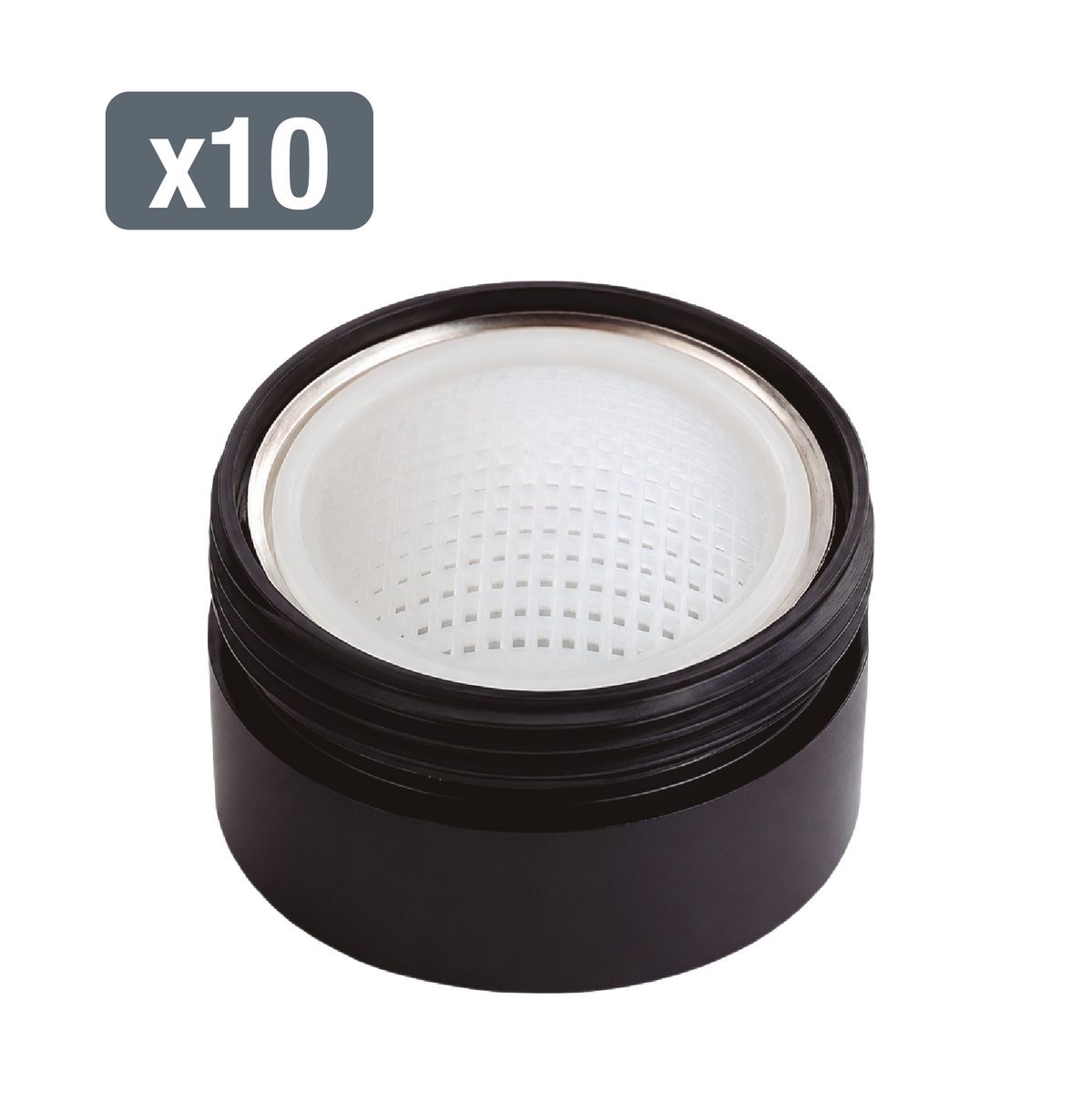 Caja 10 atomizadores macho para grifo Ø24/100 Negro mate