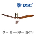 Ventilador de techo con mando 52' motor DC 3 aspas Madera