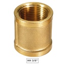 Manguito latón HH 3/8" - 10u caja